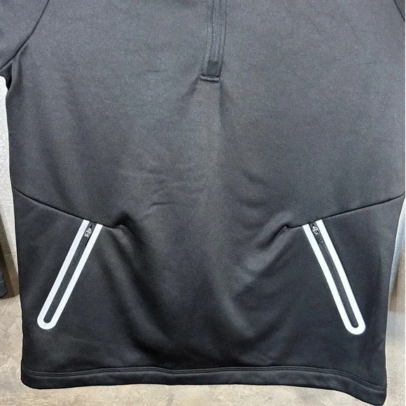 Reebok Quarter Zip Pullover Jacket Women's Medium Training Activewear Top Black - Picture 3 of 13